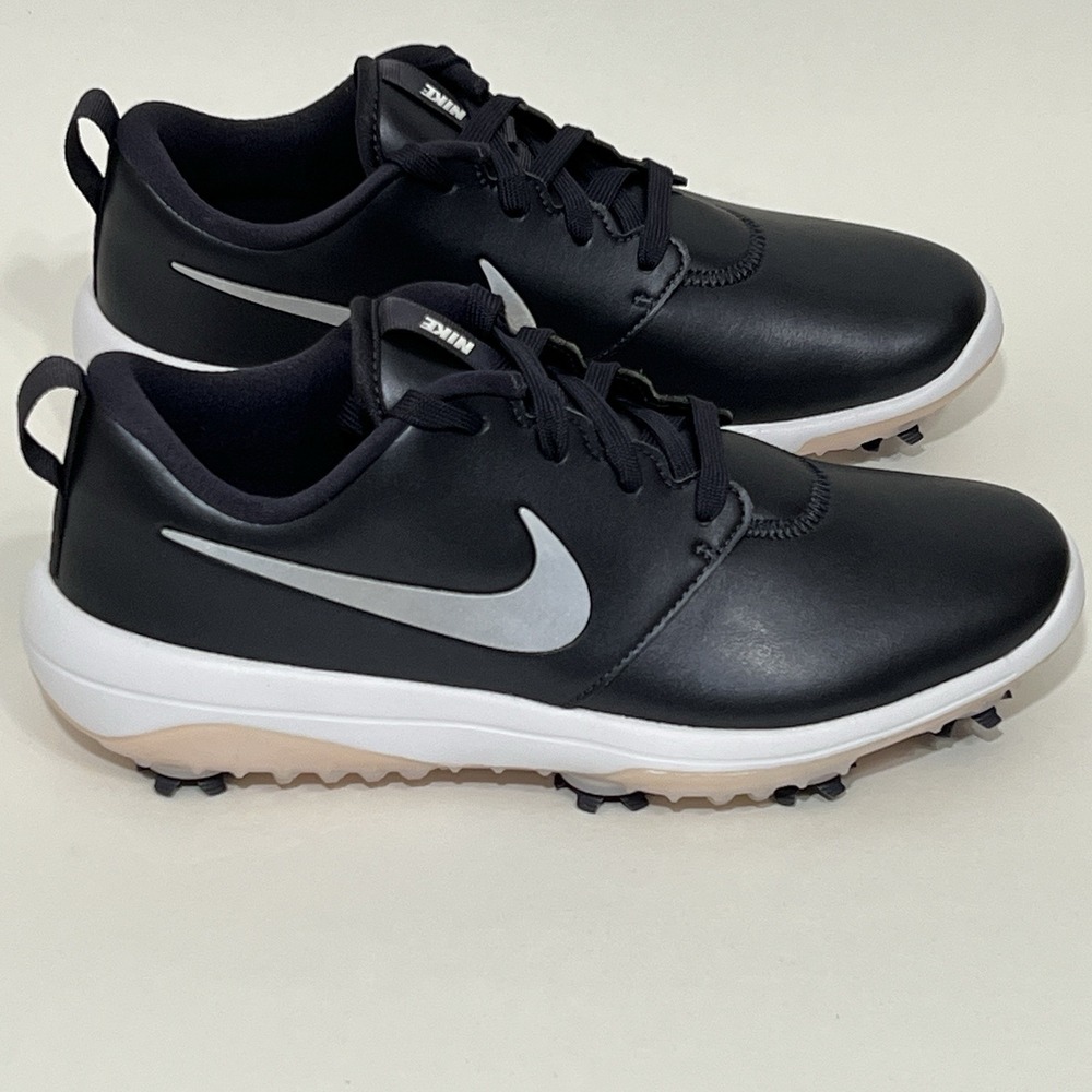 Nike Roshe G Tour Gridiron Black Metallic Performance Golf Shoes Cleat Women 8.5